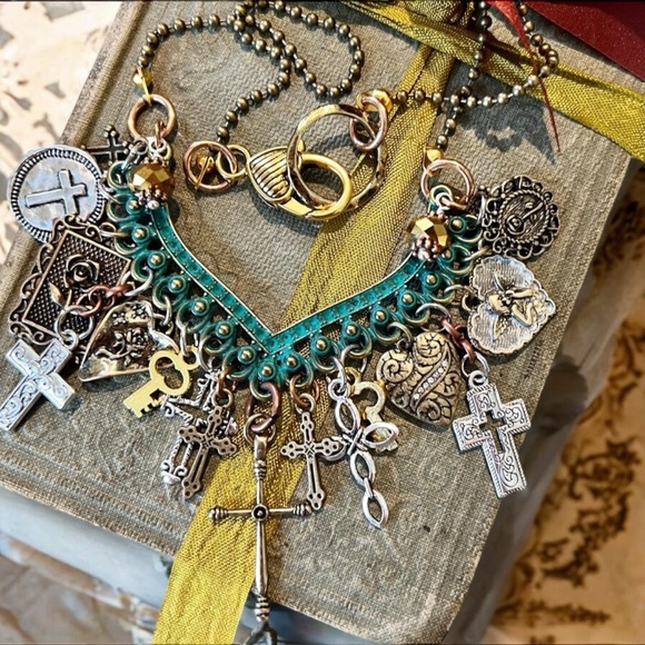 Cross necklace. Grace necklace. Faith jewelry. Kindness faith Cross jewelry. - Picture 5 of 11